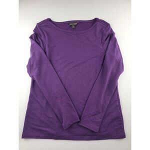 Banana Republic Womens Purple Long Sleeve Boat Neck Top Size S NWT
